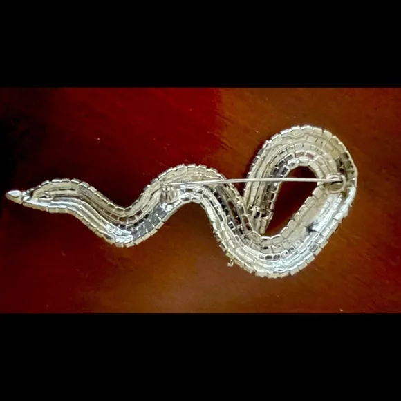 Rhinestone Snake pin - Picture 3 of 3